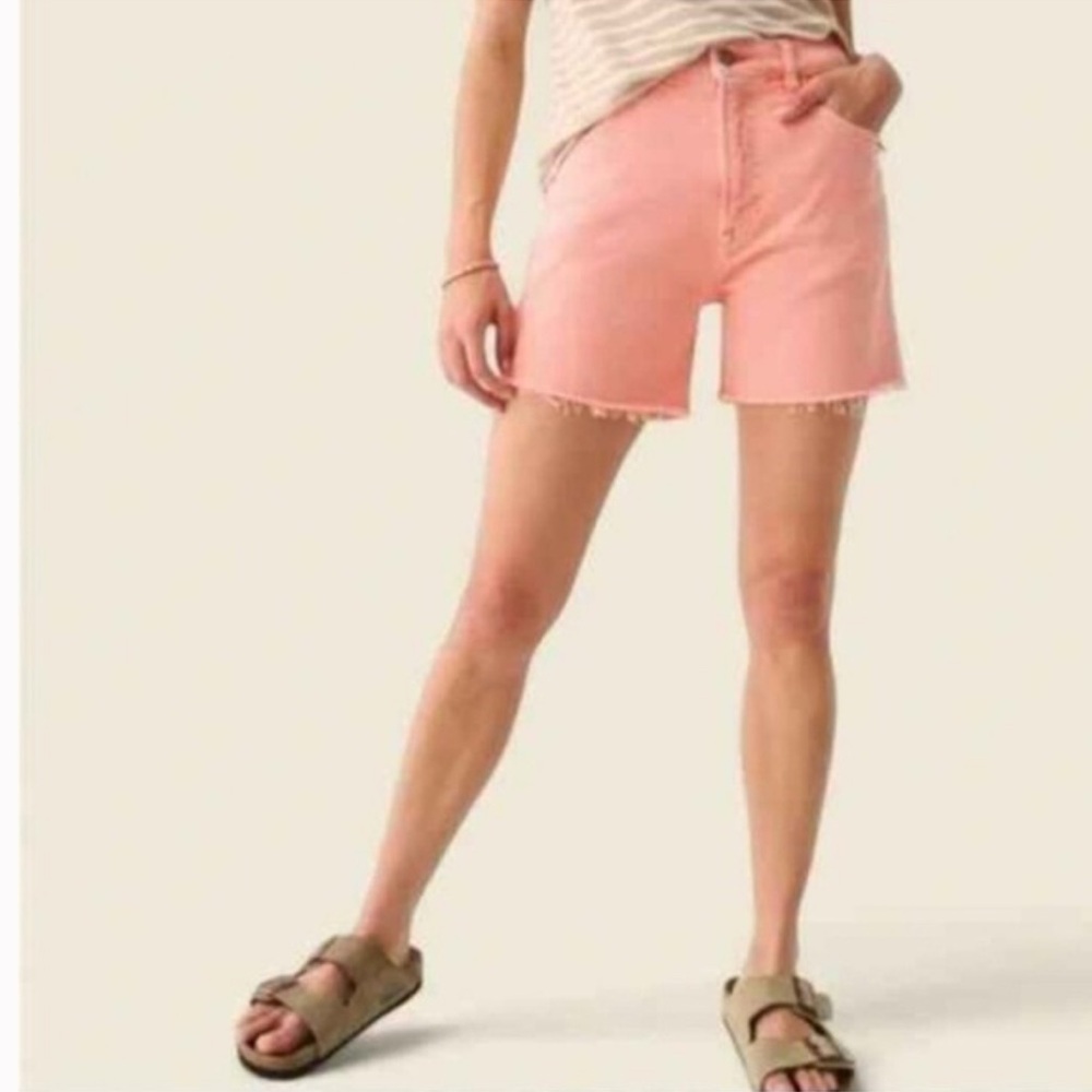Faherty Sun Washed Denim Raw Hem Shorts